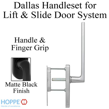 Dallas Handle and Finger Grip for Lift and Slide Door System - Matte Black, 11637341